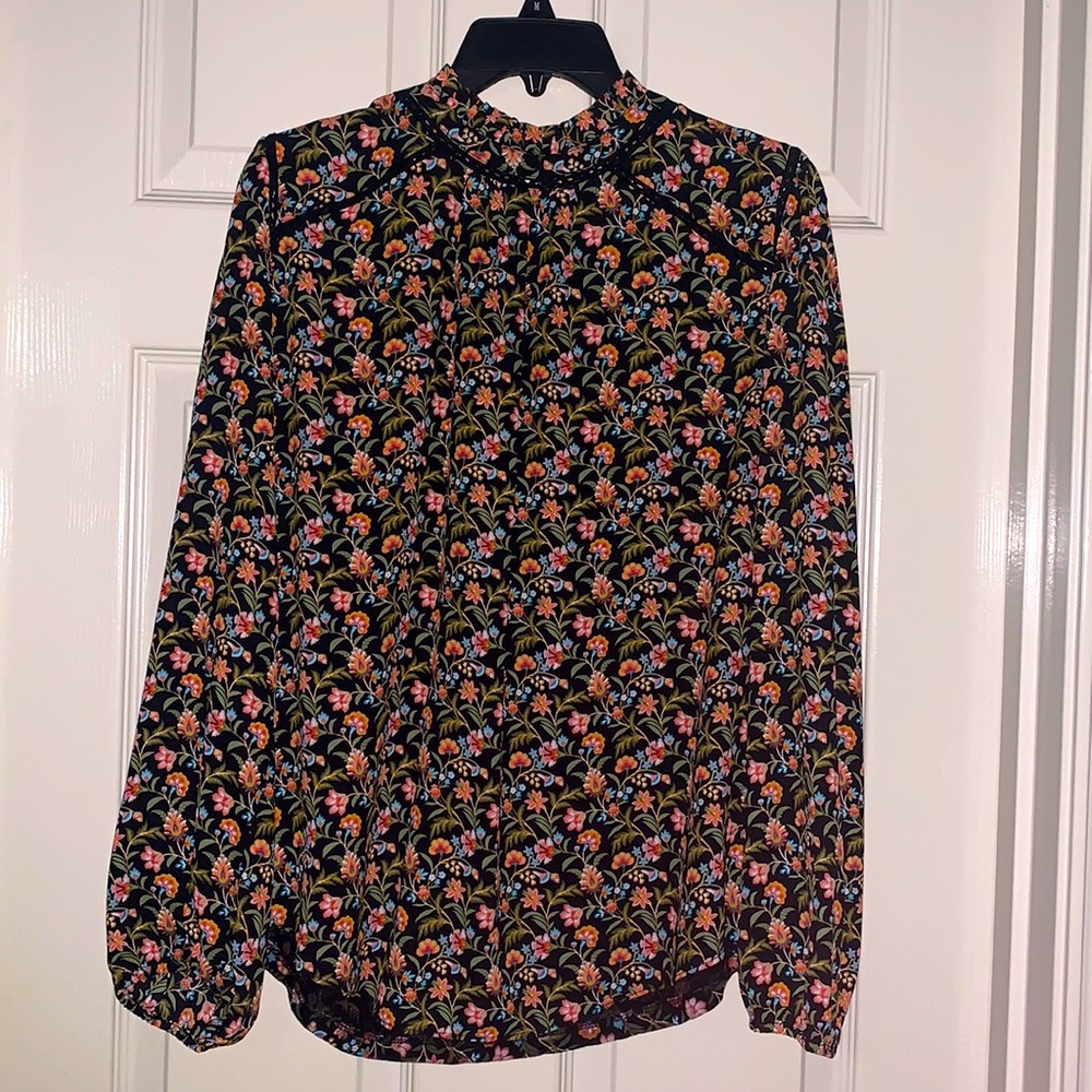 EUC LOFT Long Sleeve Floral Blouse - Size L